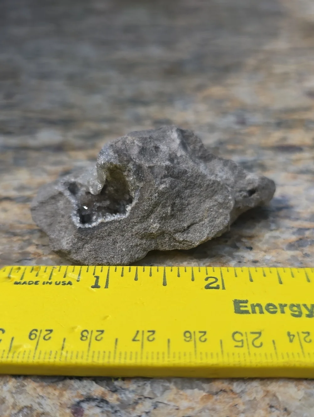 #36. Small But Mighty. Geode Rock with Inner Crystals & Herkimer Diamonds